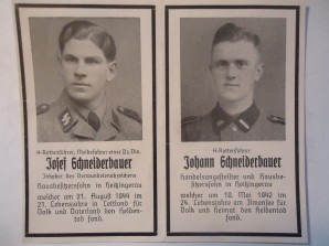 German Death Card SS BROTHERS image 1