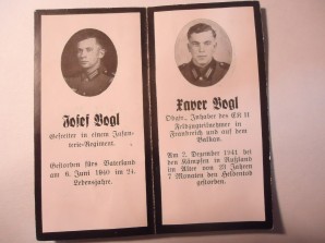 German Death Card 3 Brothers (RARE) image 2