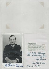 U-Boat 1202 Commander Rolf Thomsen Signed Photo image 1