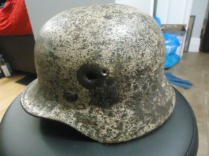 German M40 Steel Helmet Winter Cammo BATTLEFIELD image 1