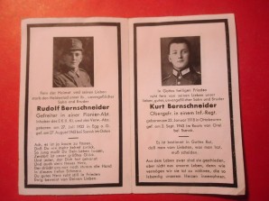 WW2 German Death Card 3 Brothers image 2