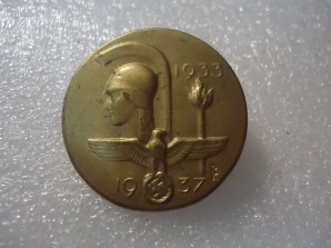 Heide District Nazi Party  Day Badge 1935 + 1937 Rally Badge image 3