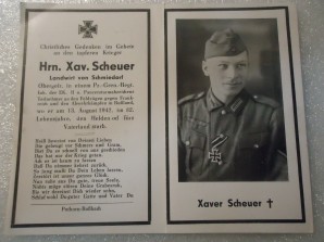 WW2 German Death Card-Panzer Badge image 1