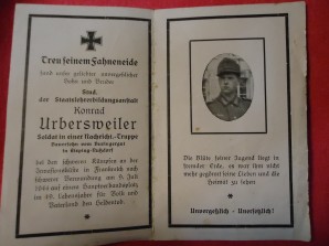 German Death Card Invasion Front image 1