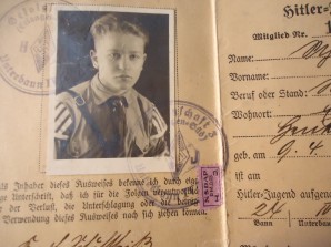 Hitler Youth Member Card – 15 Yr old HJ Band image 1