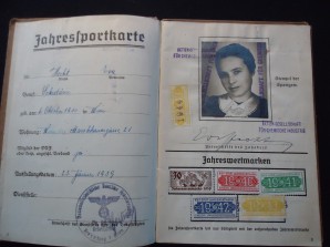 WW2 German DAF Sport Member ID Card Lot of 4 image 2