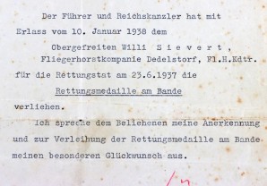 HERMANN GOERING SIGNED LETTER/ 1938 image 2