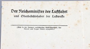 HERMANN GOERING SIGNED LETTER/ 1938 image 3