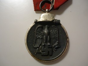 WW2 German Russian Front Medal marked 100 image 2