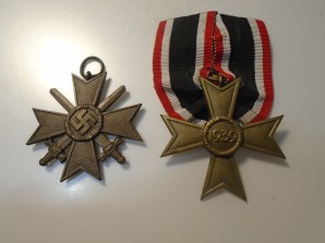 WW2 German War Merit Cross set of Two image 1