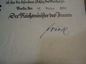 Wilhelm Frick Signed Document image 3