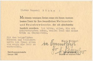 HEINRICH HIMMLER SIGNED CARD-RARE image 1