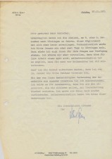 ALBERT SPEER Signed letter 1971 image 1