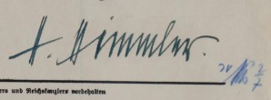 HEINRICH HIMMLER Signed Document `1942 image 3