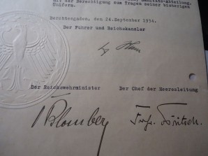 ADOLF HITLER Signed Document 1934 image 4