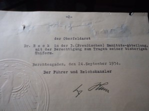 ADOLF HITLER Signed Document 1934 image 6