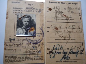 Hitler Youth Member Fuhrer Ausweis ID Card image 2