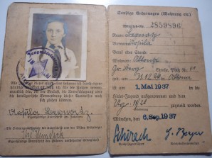 HITLER YOUTH BDM ID CARD LOT 11 Yr Old Girl image 6