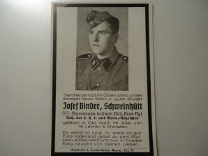 WW2 GERMAN DEATH CARD SS POLICE DIV. image 1